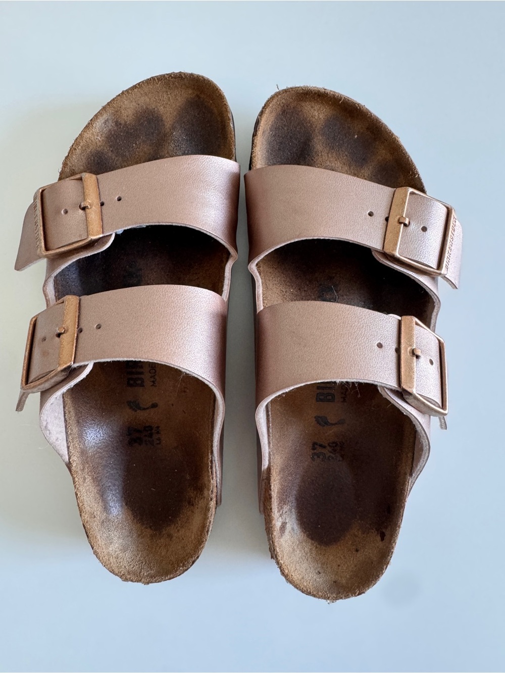 Birkenstock Arizona rose gold, size 37